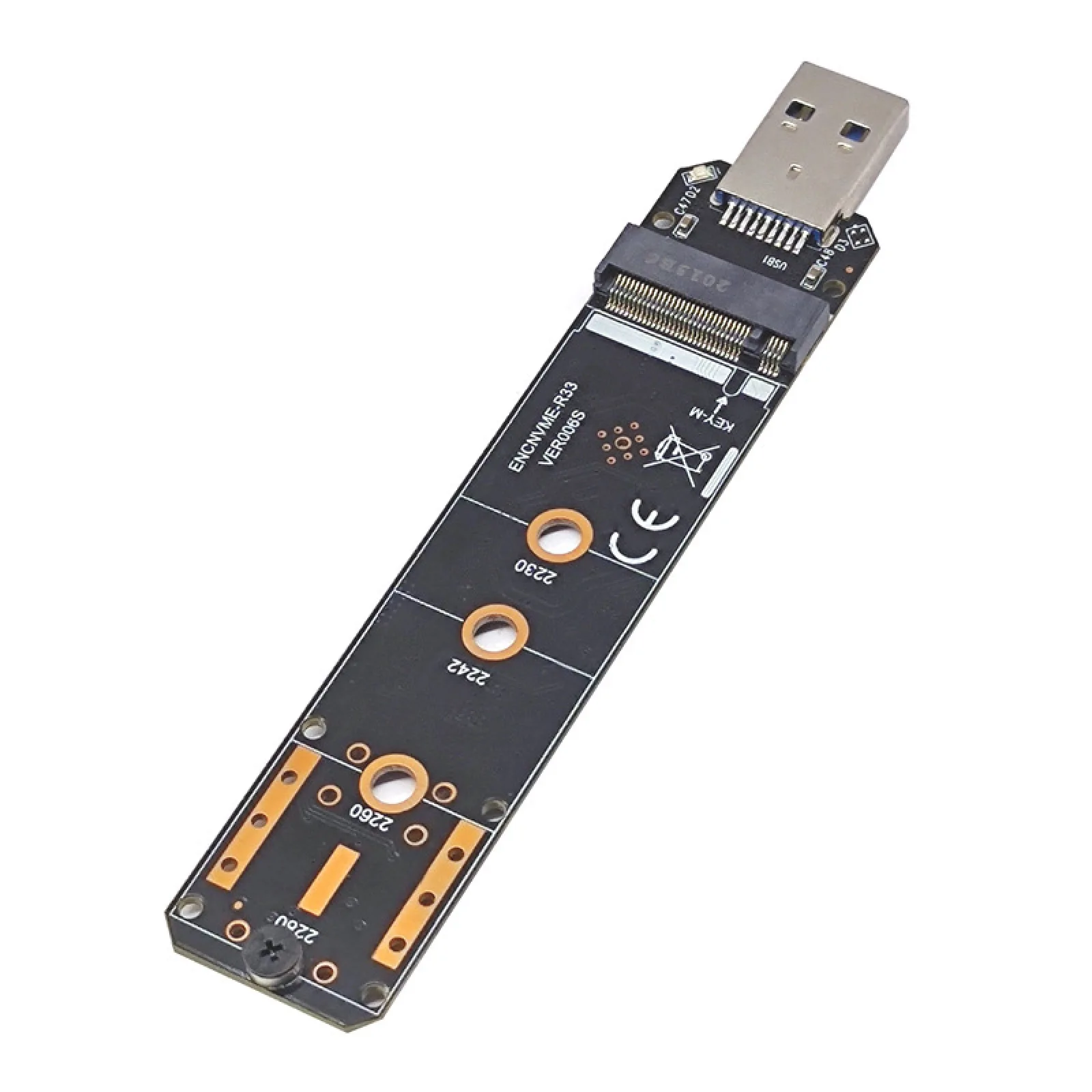 M.2 B Adapter SSD d M.2 NVME SSD B3.2 GEN2 10Gbps Adapter Card Support For 2230  - £41.60 GBP