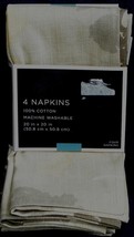 Target Home Pack of 4 Napkins - Beige Print - 20&quot; x 20&quot; - BRAND NEW PACKAGE - £7.69 GBP