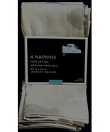 Target Home Pack of 4 Napkins - Beige Print - 20&quot; x 20&quot; - BRAND NEW PACKAGE - £7.63 GBP