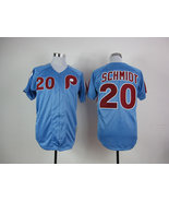 Phillies #20 Mike Schmidt Jersey Old Style Uniform Blue - £35.66 GBP