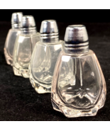 2 Sets - 2&quot; Clear Glass Salt &amp; Pepper Shakers Silver Tops - Vintage Japan - €10,27 EUR