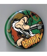 Disney Snow white and the Seven Dwarfs grumpy 1&quot; pin back button Pinback - €8,75 EUR
