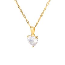 Heart Necklace For Women Lovers Gold Stainless Steel Chain Choker Female... - $25.00