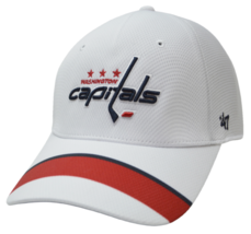 Washington Capitals NHL &#39;47 White Jersey Solo Hat Cap Men&#39;s Stretch Flex OSFA - £19.66 GBP