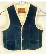MEJIA Leather Goods Vest-Genuine Green Suede Leather-Small Size 10-Snap ... - €40,89 EUR