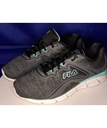 Fila Running Shoes Women&#39;s Size 9.5 Wide, Gray and Light Blue - £18.37 GBP