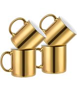 Coffee Mugs gold Ceramic Mug set of 4 Cups 4 Count (Pack 1), Gold - $43.71