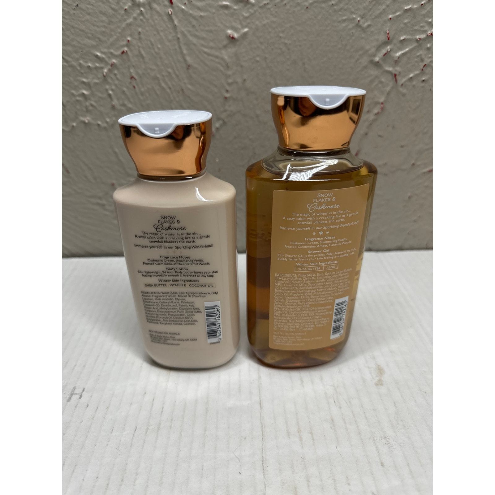 Bath & Body Works Snow Flakes & Cashmere 24 Hour Lotion Shea Butter & Show Gel Item image 2