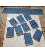 CHOOSE QUANITY Country French Pleated Valance Blue Red Floral Clean 71 x... - $30.83 CAD