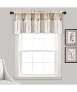 Lush Decor Linen Button Farmhouse Valance, 84&quot; W x 18&quot; L, Linen - Kitchen - $570.26 MXN