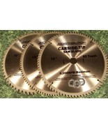 2pc 10" CARBIDE TIP SAW BLADE 80 and 100 Tooth Table Circular Blades w/ Adapters - £27.53 GBP