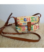 Dooney &amp; Bourke Graffiti Leather Bag RARE VINTAGE Rainbow Yellow Crossbody - €70,12 EUR