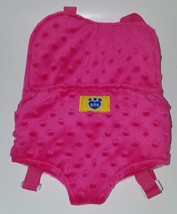 Build A Bear Pink Carrier Front / Rear Pack Fleece Minky Dot Adjustable ... - £7.75 GBP