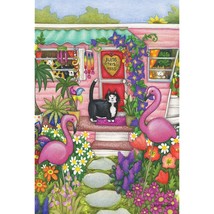 Toland Home Garden 109762 Kittens and Flamingoes 28 x 40 Inch Decorative, House  - £25.65 GBP