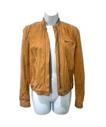 Vintage Tannery West Tan Suede Leather Jacket Zip Pocket size 4 / S *GOOD* - $44.35