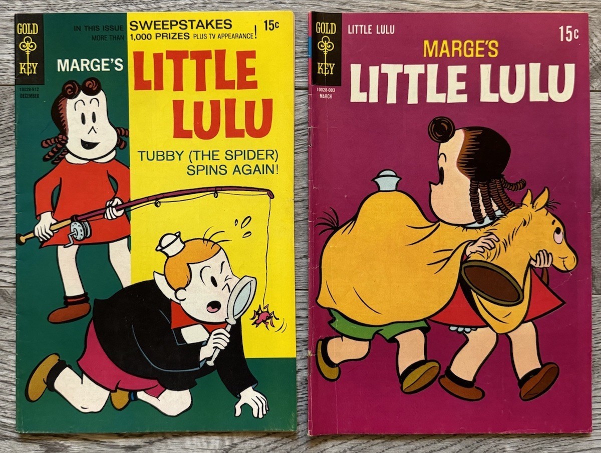 Vintage Beaucoup De 2 Doré Clé Bd Marge&#39;s Petit Lulu Livres [1969-1970] ... - $10.57