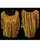 CATO YELLOW AZTEC FLORAL POET TOP - €5,96 EUR