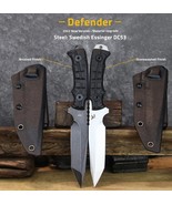 DC53 Steel 61HRC Full Tang Tanto Hunting Knife Fixed Blade Outdoor Survi... - $2,106.53 MXN