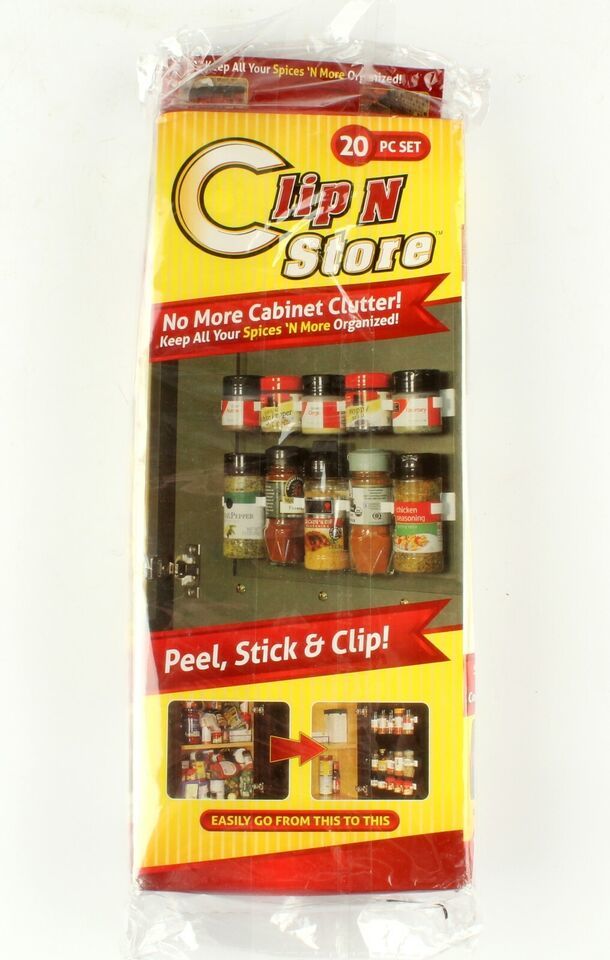 *Clip N Store Kitchen Spice Organizer - Peel Stick &amp; Clip 20-Piece - $10.08