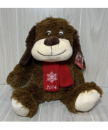 Pet Smart Chance Squeaker Plush Puppy Dog Toy Brown red scarf 2014 - £10.09 GBP