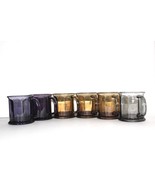 Vintage Set of 6 Heavyweight Crystal Glass Handled Beer Steins Mugs Rain... - $87.94 CAD