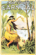 Postcard Hawaii Artwork Mid Pacific by Kerne Erickson Continental Unposted A - £6.37 GBP