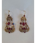 Boho Style Red Beaded Earrings - $9.68 CAD