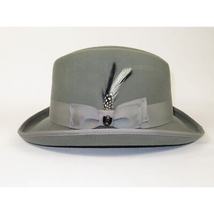 Men Bruno Capelo Dress Formal Hat Australian Wool Homburg Godfather GF115 Gray image 4