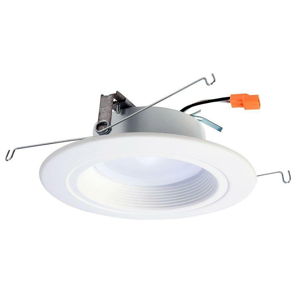 Halo 5 in. and 6 in. 3000K Matte White Recessed LED Retrofit Baffle-Trim... - $11.83