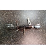 Vtg Hobo Folding Fork Spoon Screwdriver Corkscrew Utensil Camping  Multi... - €34,26 EUR