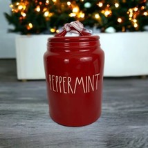 Rae Dunn by Magenta Christmas“ PEPPERMINT”  Red Baby Canister Cookie Jar... - £36.17 GBP