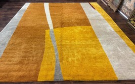 Modern Tibetan Rug 9x10, Wool Handmade Tibetan Area Rug, Abstract Multic... - £2,792.53 GBP