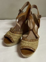 Vince Camuto Wedge Sandals, Women&#39;s Size 7 M,  Straw/Tan - £27.69 GBP