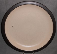 Mid Century Heath Pottery Brown/White Rim 11 1/2&quot; Dinner Plate Sausalito, Calif. - £31.19 GBP