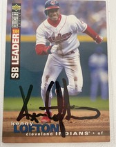 Kenny Lofton Signed Autographed 1995 UD CC Baseball Card - Cleveland Indians - £15.98 GBP