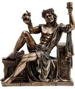 Greek God Dionysus God of Wine Cold Cast Bronze Statue 21x25cm / 8.26x9.... - £161.29 GBP