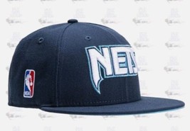 New Era Brooklyn Nets Icy Light Blue Navy 59Fifty 5950 Patch Fitted Hat Size 7.5 - £29.88 GBP