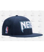 New Era Brooklyn Nets Icy Light Blue Navy 59Fifty 5950 Patch Fitted Hat ... - £29.41 GBP