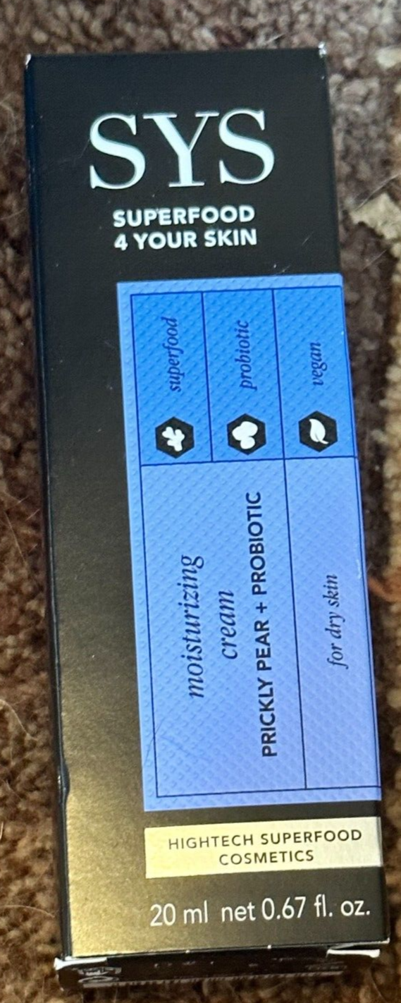 SYS Superfood 4 Your Skin Moisturizing Face Cream Prickly Pear Probiotic 0.67 oz Moisturizers