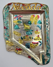 Vintage Nevada Metal Ashtray Jewelry Tray Souvenir SKUPB184 - £27.45 GBP