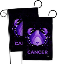 Cancer Garden Flags Pack Zodiac 13 X18.5 Double-Sided House Banner - $28.97