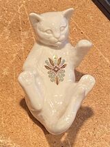 Lenox 4.25" China Jewels White Cat Figurine *Pre-Owned/No Box* BT1 - $15.99