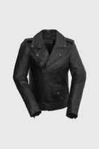 Whet Blu Rebel Women&#39;s Motorcycle Leather Jacket Wind Resistant Mcj - $247.99