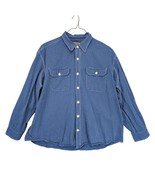 Duluth Trading Men&#39;s 2XL Heavy Cotton Blue Striped Button Up Shirt, LS W... - $558.10 MXN