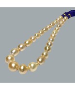 Enormous 11 - 19mm 28 pcs South Sea Natural Gold Oval Giant pearl 16&quot; st... - £2,867.92 GBP