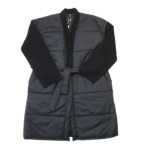 NWT Eileen Fisher Quilted Recycled-Nylon Puffer in Black Boiled-Wool Coat PP - £93.41 GBP