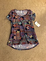 Nwt Lularoe Classic Tee Disney Minnie Xxs Unicorn Hard To Find Aztec Print - £23.10 GBP