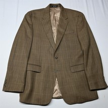 Lauren Ralph Lauren 44L Brown Herringbone 100% Wool Blazer Jacket Sport Coat - $64.99