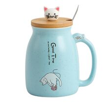 Spooky Creative Starry Sky Ceramic Mug – Cute 3D Cat Design with Lid &amp; S... - $34.85