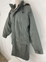 Lands End Mens M Aqua Green Blanket Lined Vtg USA Made Squall Parka - £36.98 GBP